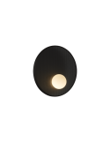 Aplique LED redondo Trip de metal negro