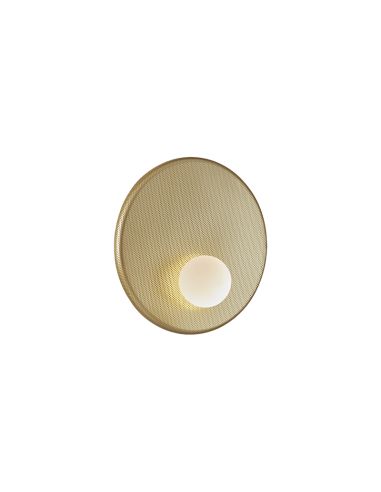 Aplique LED redondo Trip de metal oro