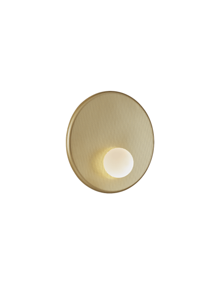 Aplique LED redondo Trip de metal oro