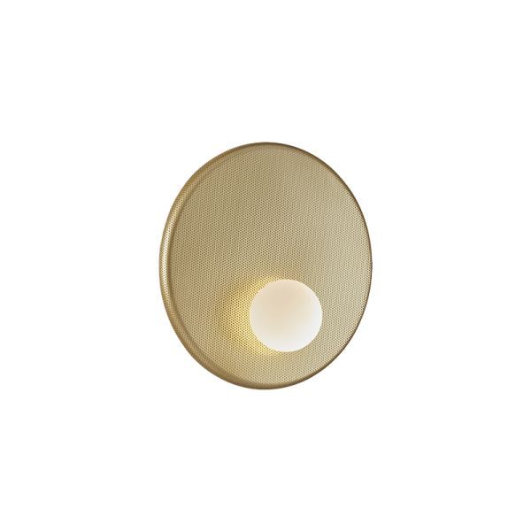 Aplique LED redondo Trip de metal oro