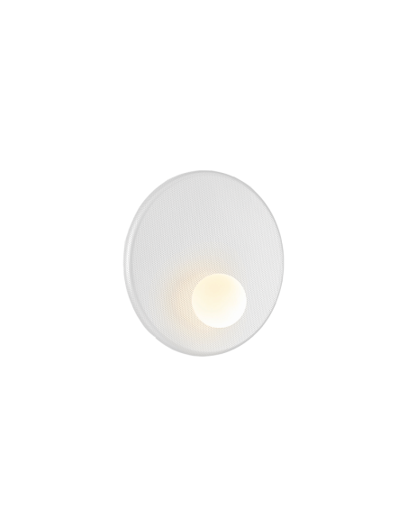 Aplique LED redondo Trip de metal blanco