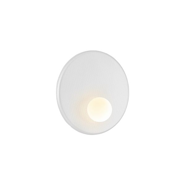 Aplique LED redondo Trip de metal blanco