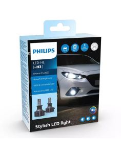 Lâmpada LED H3 Ultinon PRO3022 6000K 1.600Lm 12V / 24V Pack 2 Unid. 11336U3022X2 Philips | leonleds
