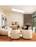 Lámpara de pie de madera Woody 2xE27 ambiente