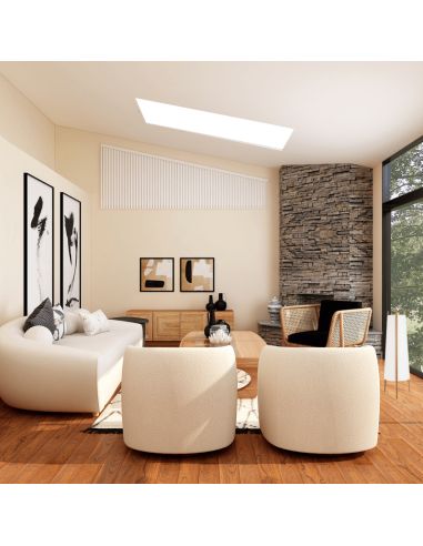Lámpara de pie de madera Woody 2xE27 ambiente