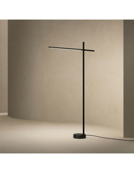 Lampadaire LED noir articulé Tubs ambient 3000k