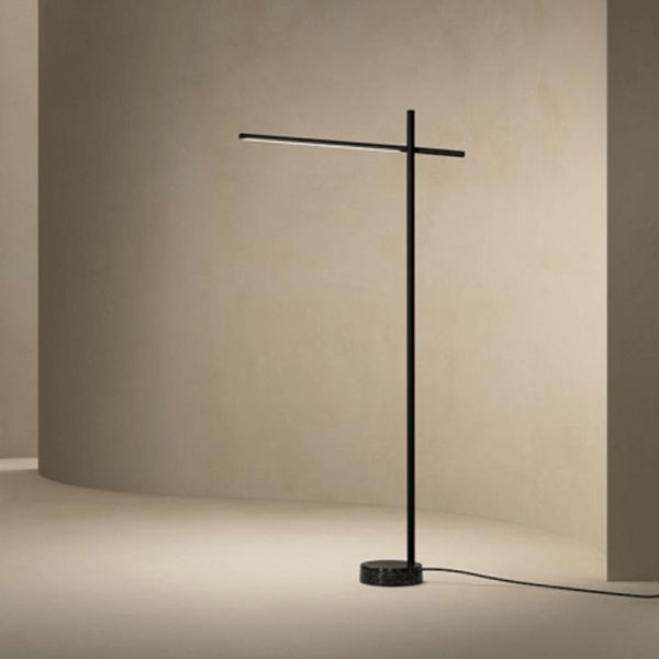 Lámpara de pie LED negra articulable Tubs ambiente 3.000k