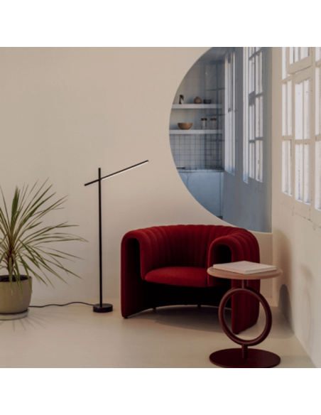 Candeeiro de pé articulado LED preto Tubs ambiente Leds C4