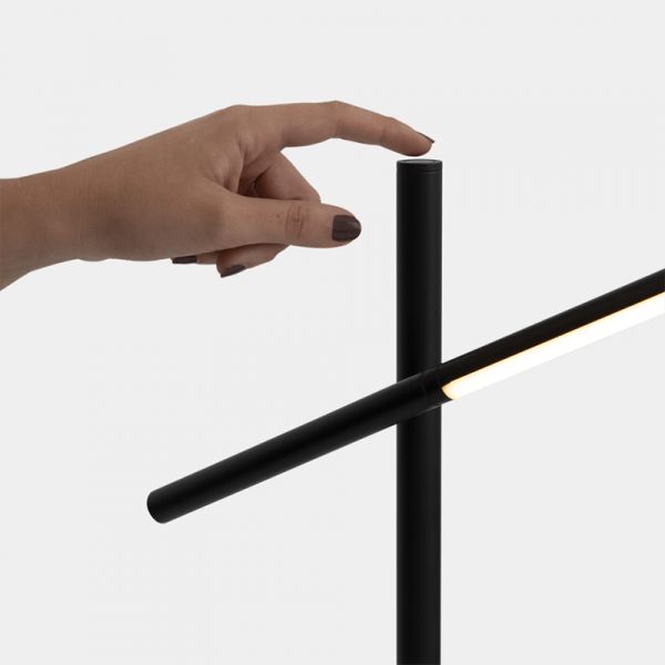 Candeeiro de mesa LED preto Tubs botão ambiente