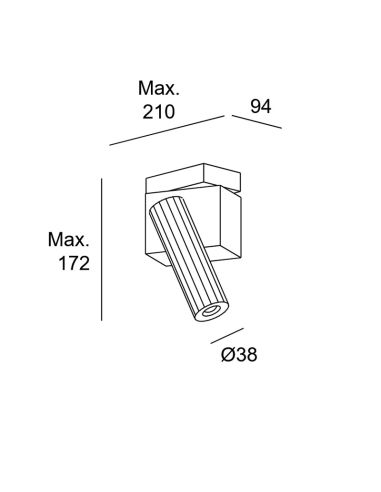 Foco orientable LED Prolix medidas
