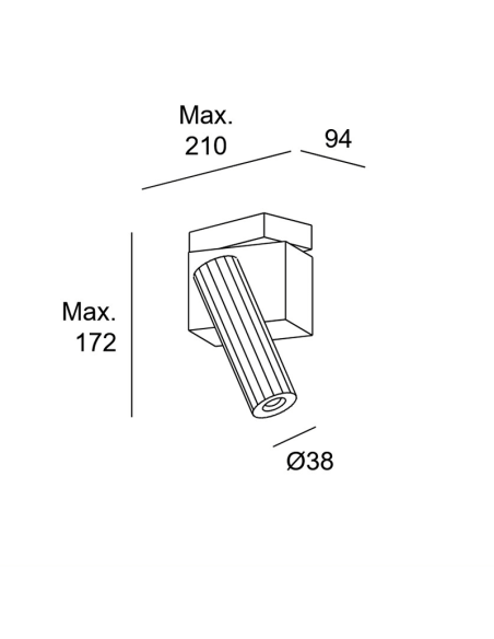 Foco orientable LED Prolix medidas