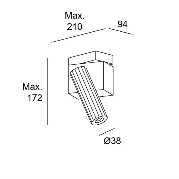 Foco orientable LED Prolix medidas