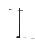 Lámpara de pie LED negra articulable Tubs