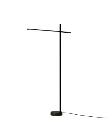 Lámpara de pie LED negra articulable Tubs