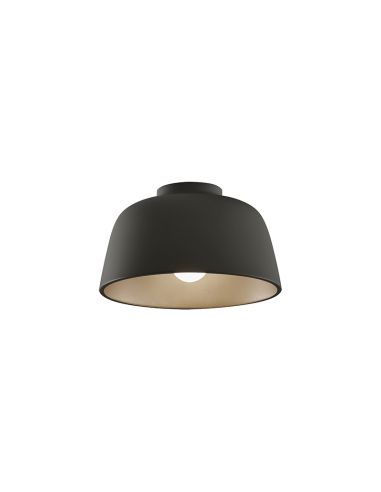 Plafón Miso redondo negro ø285mm oro-blanco