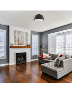 Plafonnier noir rond Miso ø285mm noir-blanc 2