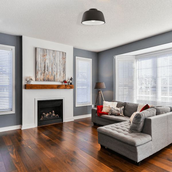 Plafonnier noir rond Miso ø285mm mesures noir-blanc