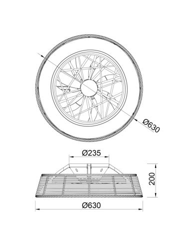 Ventilador plafón LED Indonesia con...