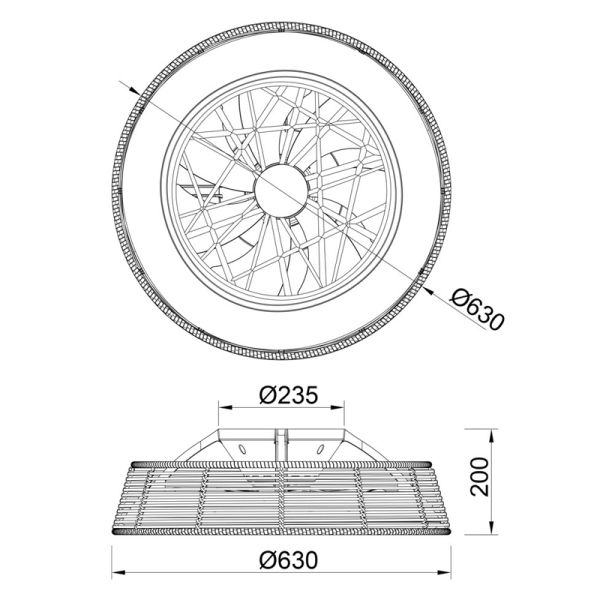 Ventilateur de plafond LED Indonesia...