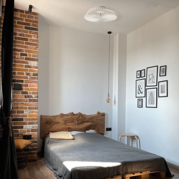 Ventilador con luz LED Himalaya Mini Blanco ambiente