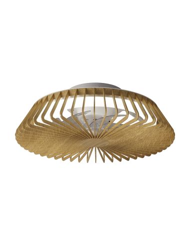 Ventilador de techo LED regulable Himalaya mini madera