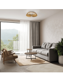Ventilador de techo LED regulable Himalaya mini madera ambiente