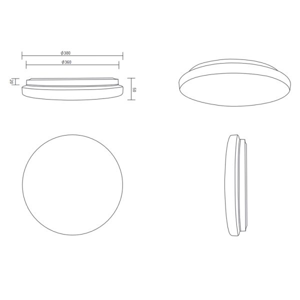 Kira Candeeiro de tecto LED multicolorido e brilhos medidos