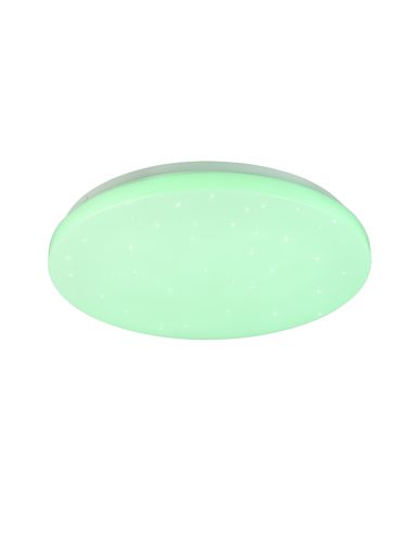Plafón Kira LED multicolor y destellos verde