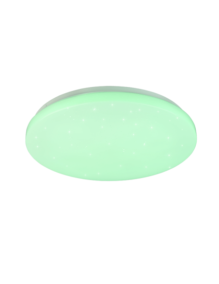 Plafón Kira LED multicolor y destellos verde