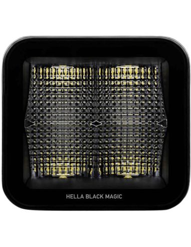 Phare LED Carré Noir Magic Cube 3.2" 12V/24V 3000Lm 1 Pc Deutsch Hella 1FA 358 176-851 Hella | LeonLeds