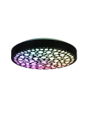 Plafón Chizu LED negro con luz multicolor
