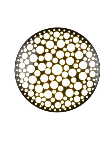 Plafón Chizu LED negro con luz multicolor luz blanca