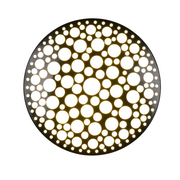 Plafón Chizu LED negro con luz multicolor luz blanca