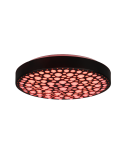 Plafón Chizu LED negro con luz multicolor luz roja