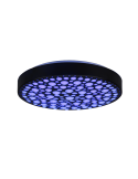 Plafón Chizu LED negro con luz multicolor luz azul