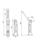 Linterna LED magnética para taller USP300 300Lm 270º 2XM 357 300-001 Hella | LeonLeds