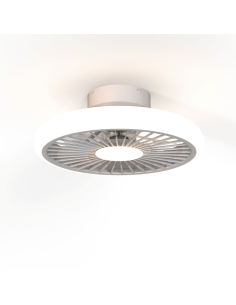 Ventilador de techo LED redondo Turbo blanco | LeonLeds 2