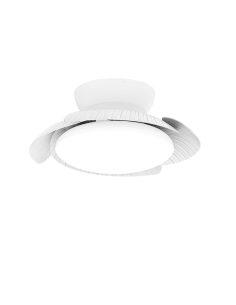 Ventilador con luz LED y aspas desplegables Aloha blanco