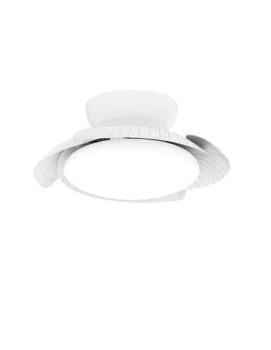 Ventilador con luz LED y aspas desplegables Aloha blanco