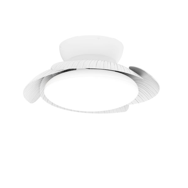 Ventilateur blanc Aloha avec lumière LED et pales rabattables