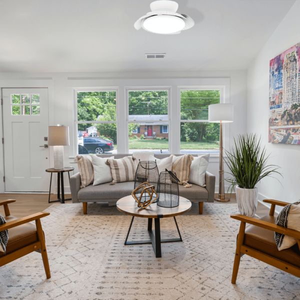 Ventilateur avec lumière LED et pales rabattables Aloha blanc ambiant