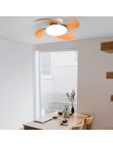 Ventilador con luz LED y aspas desplegables Aloha blanco Mantra