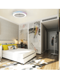 Ventilador con luz LED multicolor Gamer blanco ambiente
