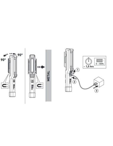 Linterna LED Tipo Bolígrafo con Clip de Bolsillo y Iman Recargable con Micro-USB UPL150 Hella 2XM 357 300-101 | LeonLeds