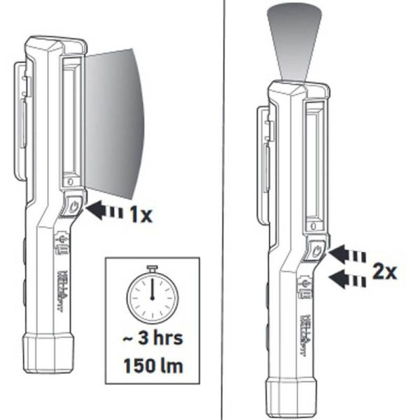 Linterna LED Tipo Bolígrafo con Clip de Bolsillo y Iman Recargable con Micro-USB UPL150 Hella 2XM 357 300-101 | LeonLeds