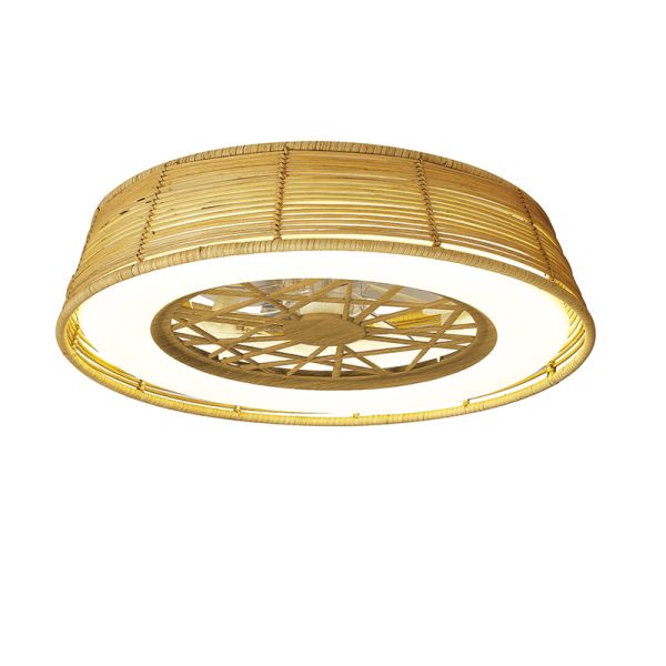 Ventilador LED para exterior de rattan Indonesia