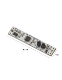 Interruptor y Dimmer táctil para perfil LED IP25 medidas marca Lumines | LeonLeds Iluminación