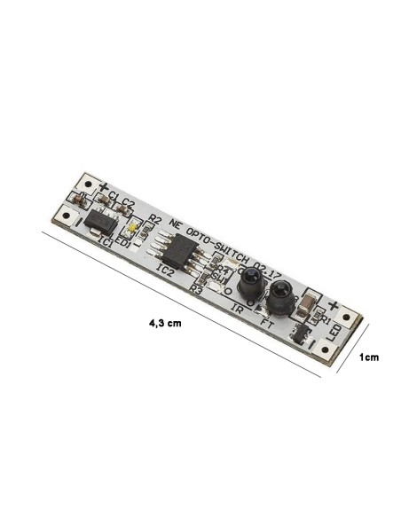 Interruptor y Dimmer táctil para perfil LED IP25 medidas marca Lumines | LeonLeds Iluminación