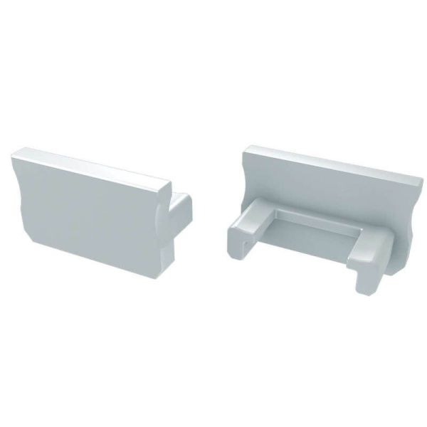 Tapa Final Blanca sin Agujero para Perfil Tipo A 12-0011-00 Lumines | LeonLeds