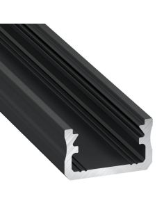 Profil de Surface Noir pour Bandes LED -Type A- 2 mètres 10-0012-20 Lumines | leonleds